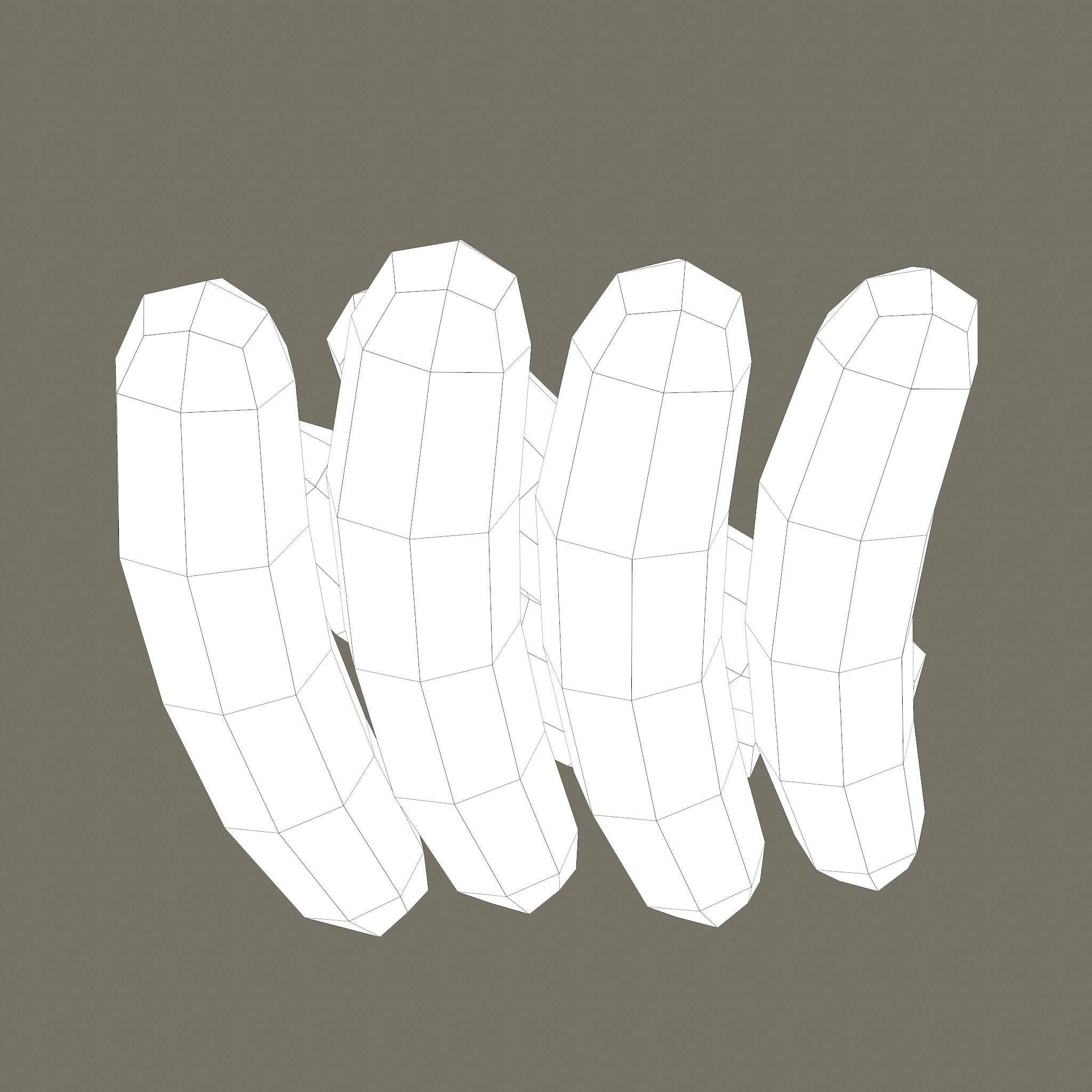 Sausages Low-poly 3D model_28