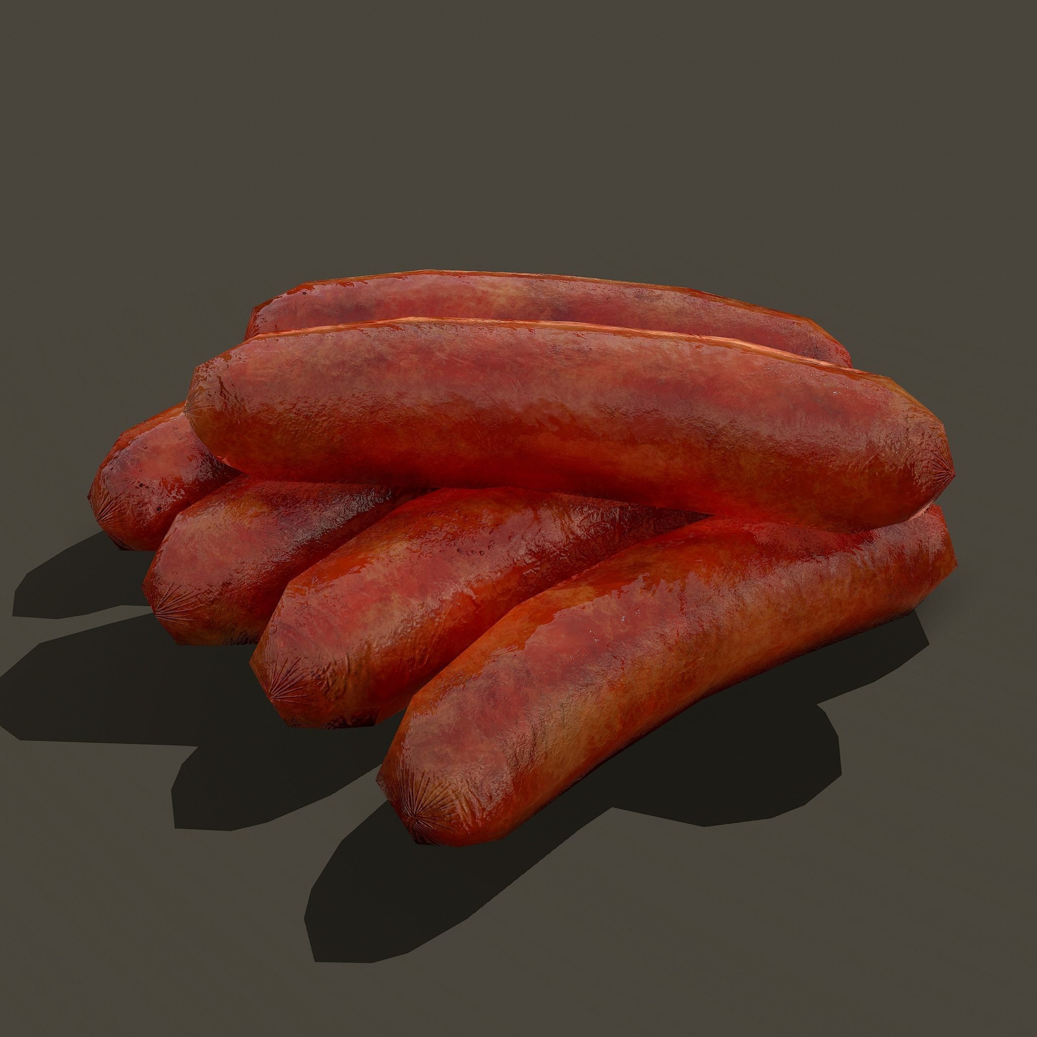 Sausages Low-poly 3D model_20