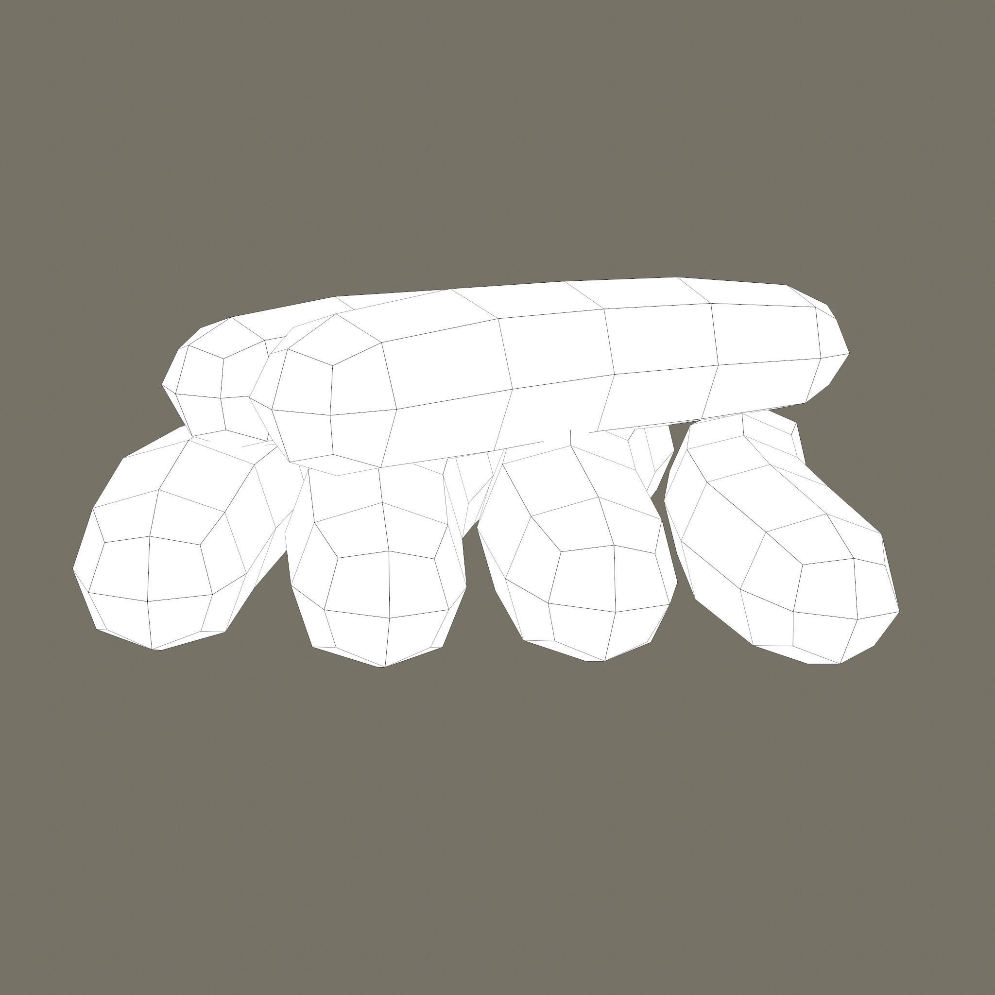Sausages Low-poly 3D model_25