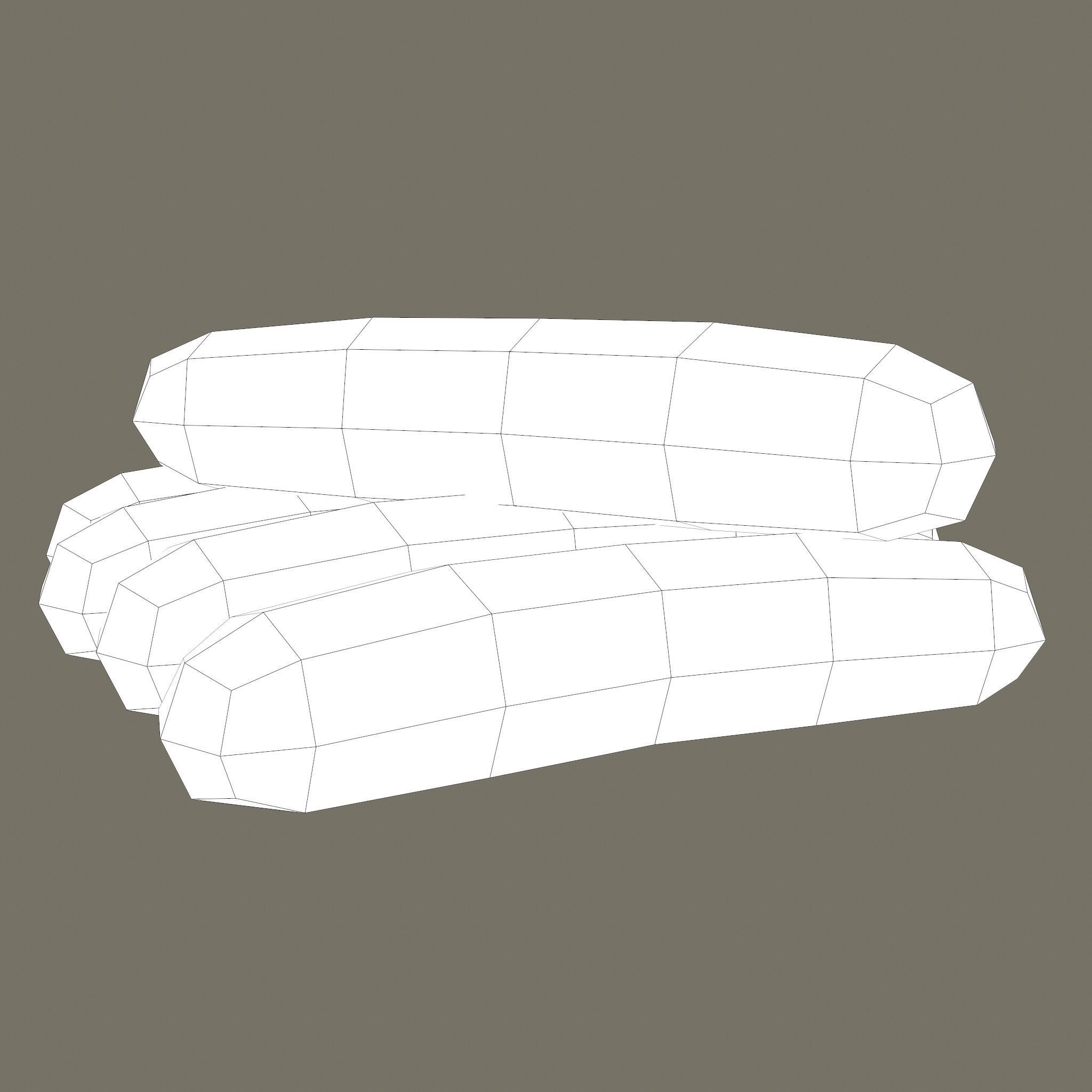 Sausages Low-poly 3D model_31