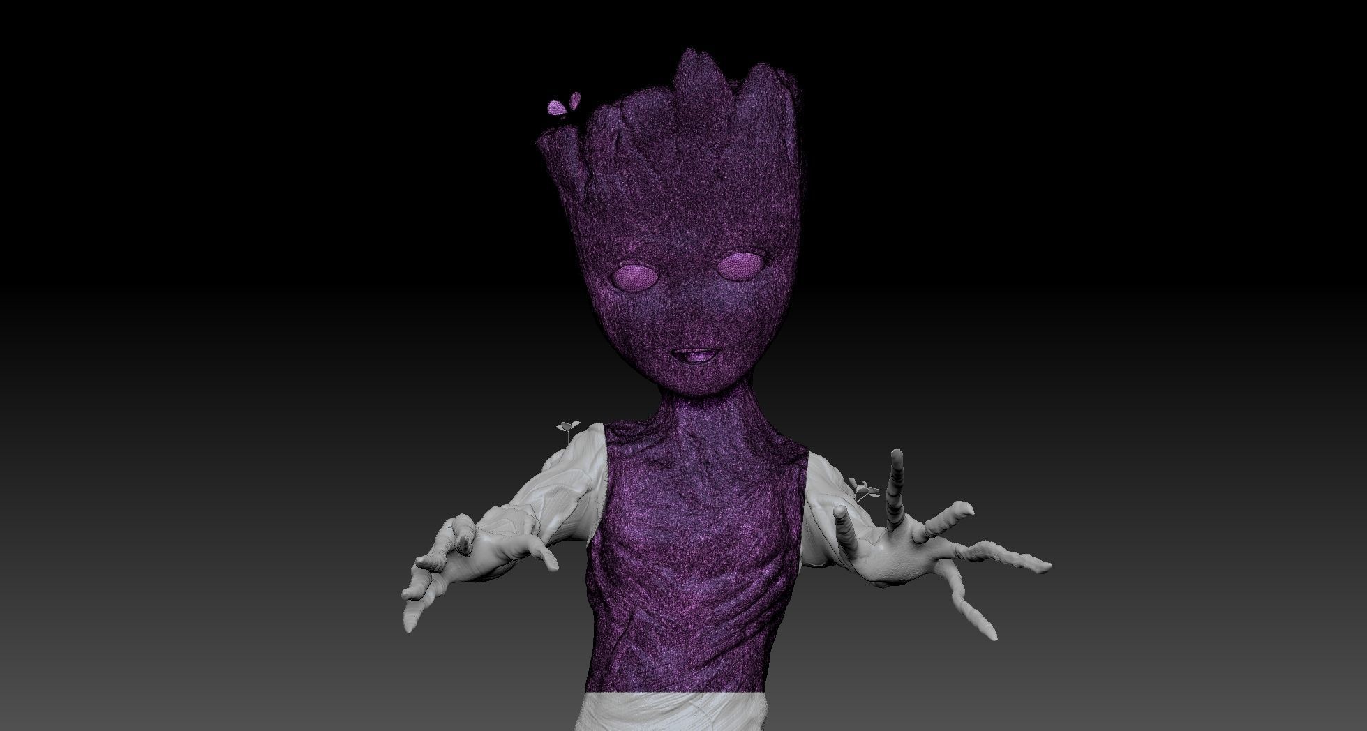baby groot 3D print model_4
