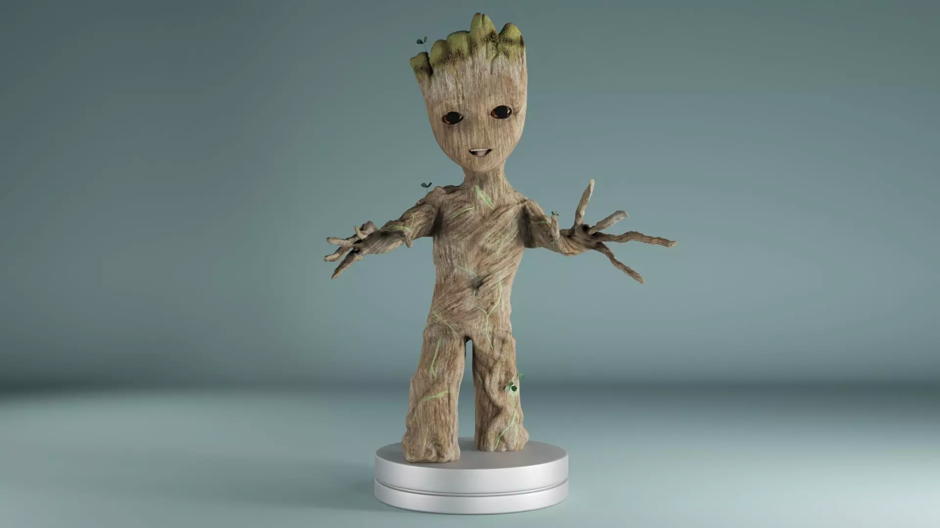 baby groot 3D print model_0