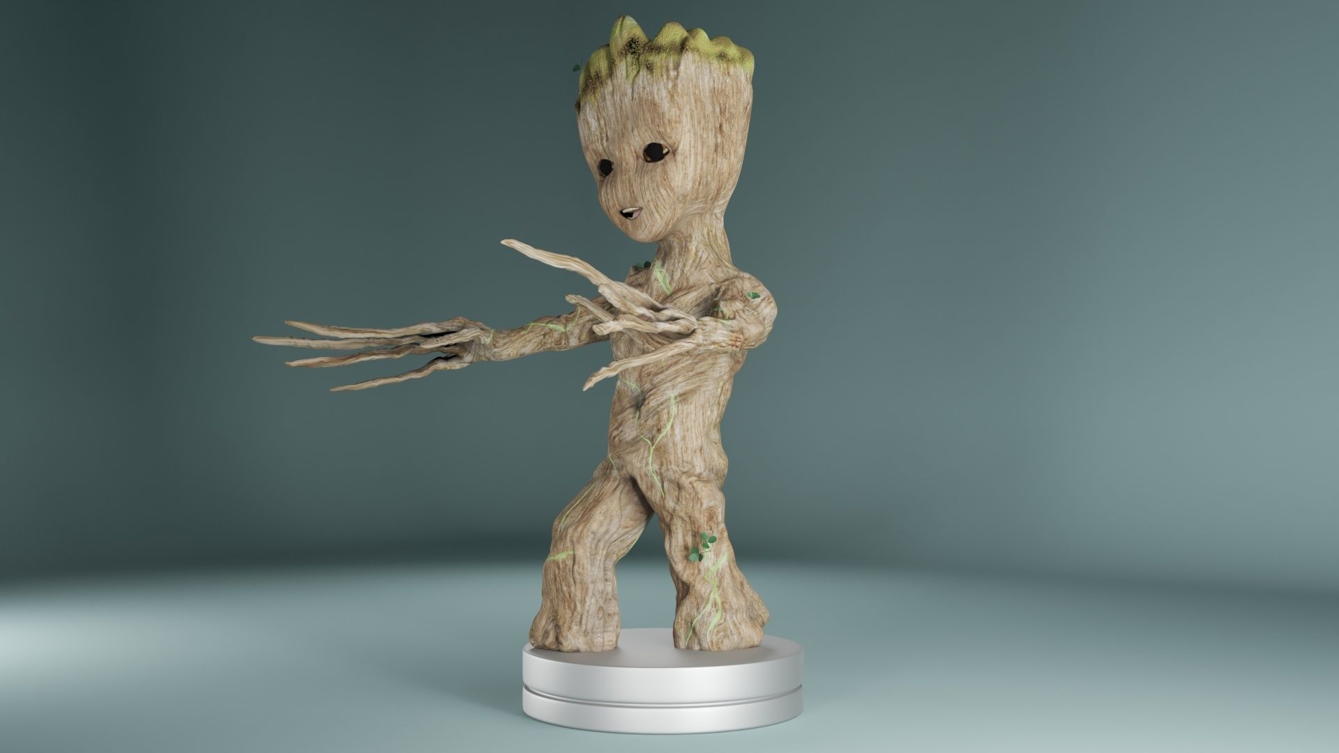 baby groot 3D print model_1