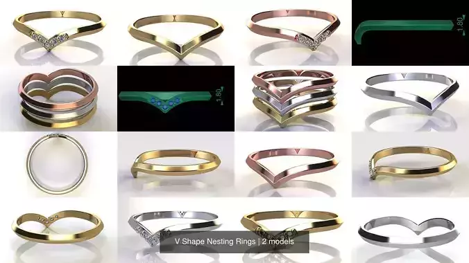 V Shape Nesting Rings