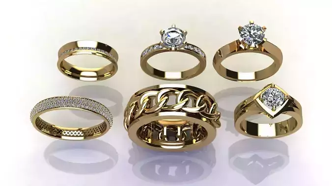 Gold Rings Collection 