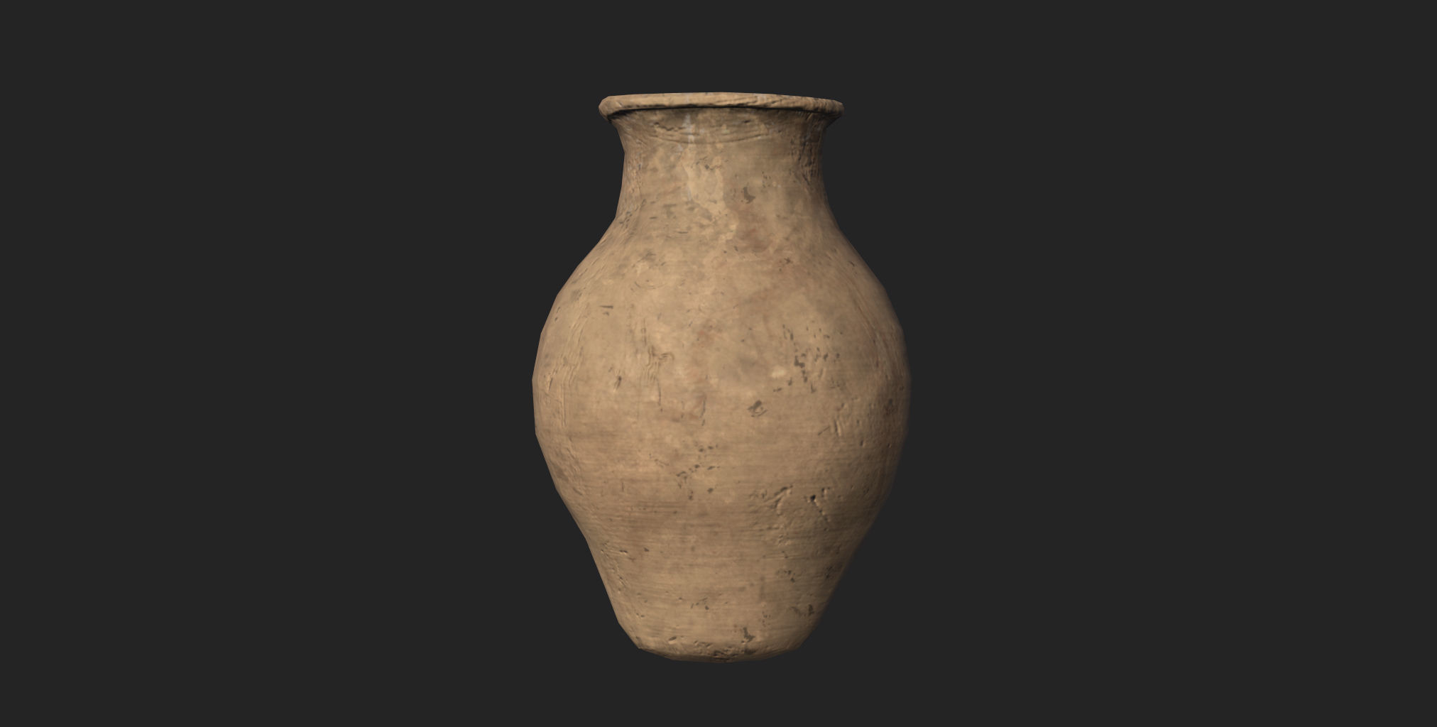 Clay Vase A Low-poly 3D model_1