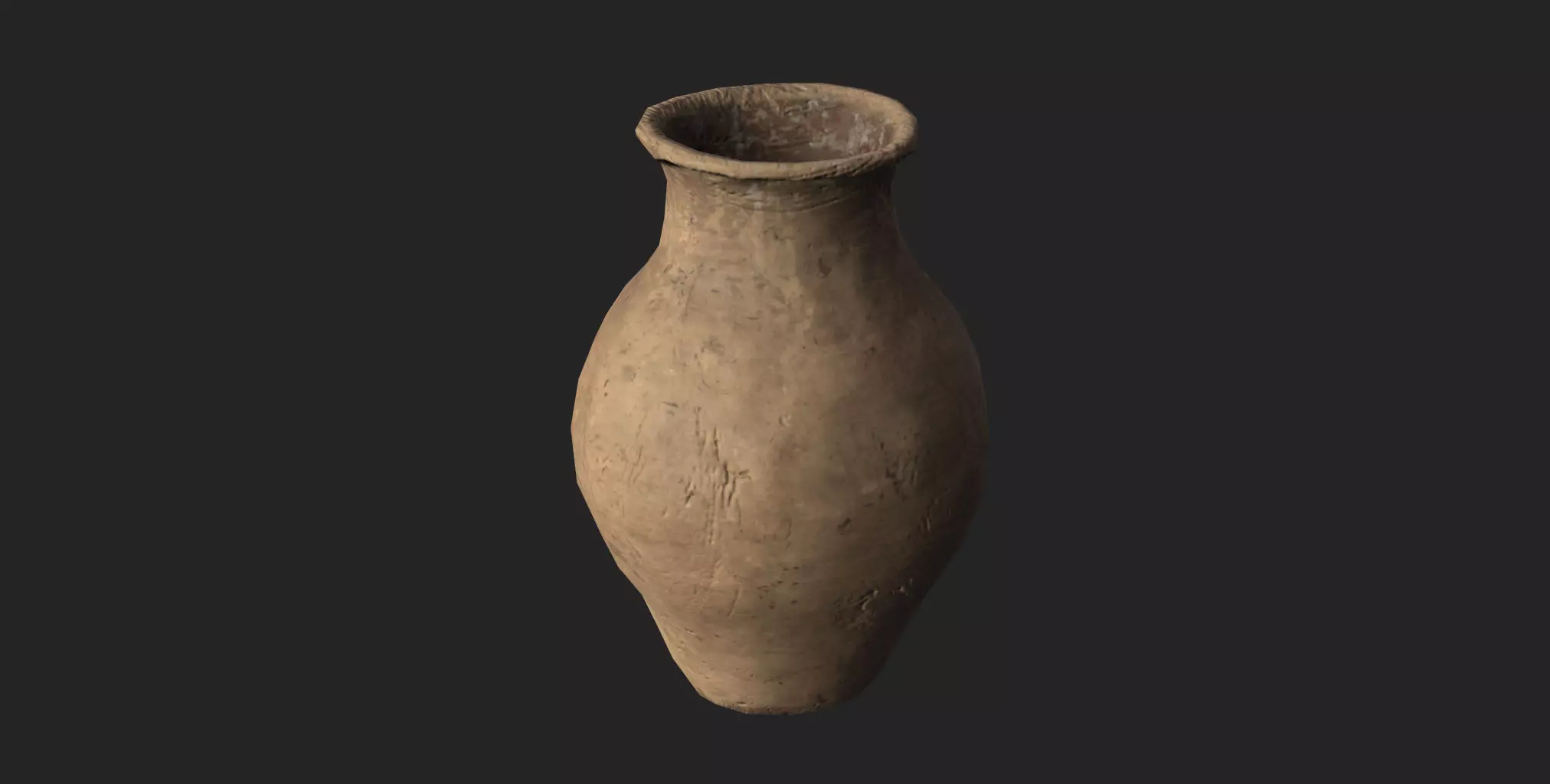 Clay Vase A Low-poly 3D model_0