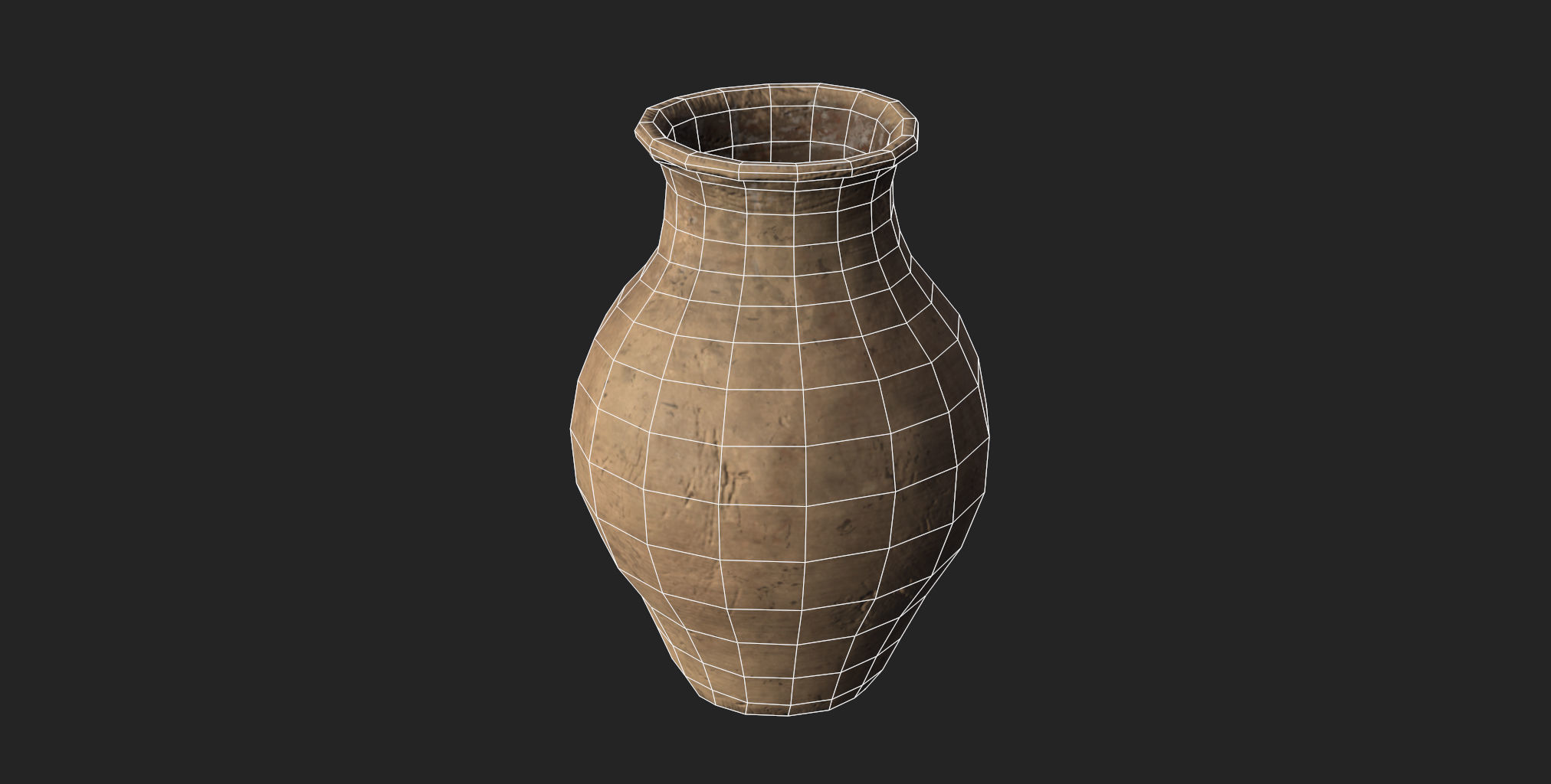 Clay Vase A Low-poly 3D model_2