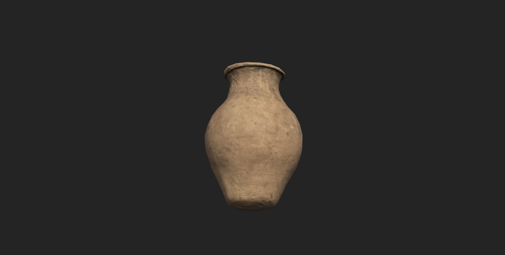 Clay Vase A Low-poly 3D model_4