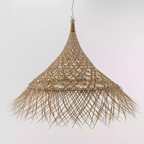 Woven Straw Lamp