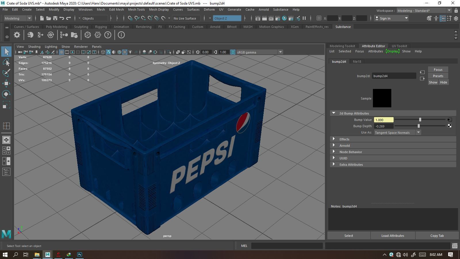 Pepsi Crate Low-poly 3D model_3