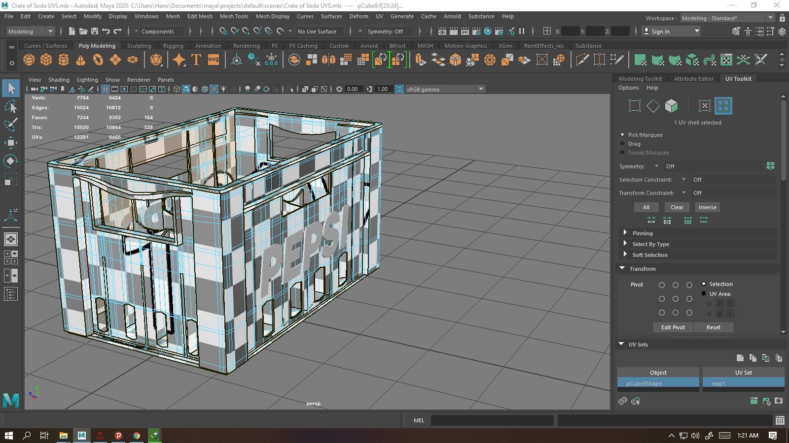 Pepsi Crate Low-poly 3D model_2