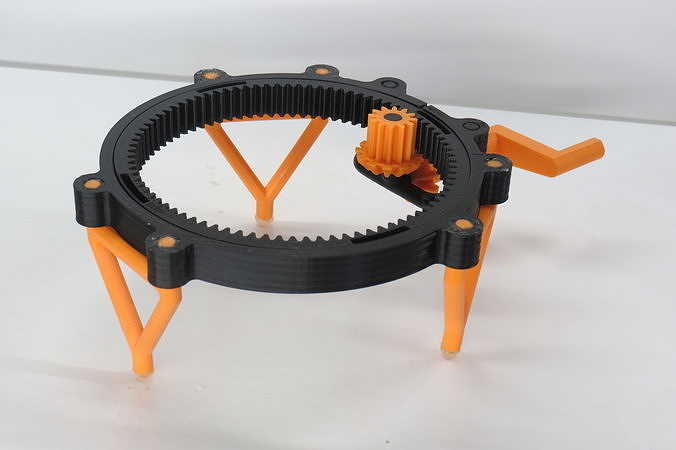 Fully 3D-printable turntable 3D print model