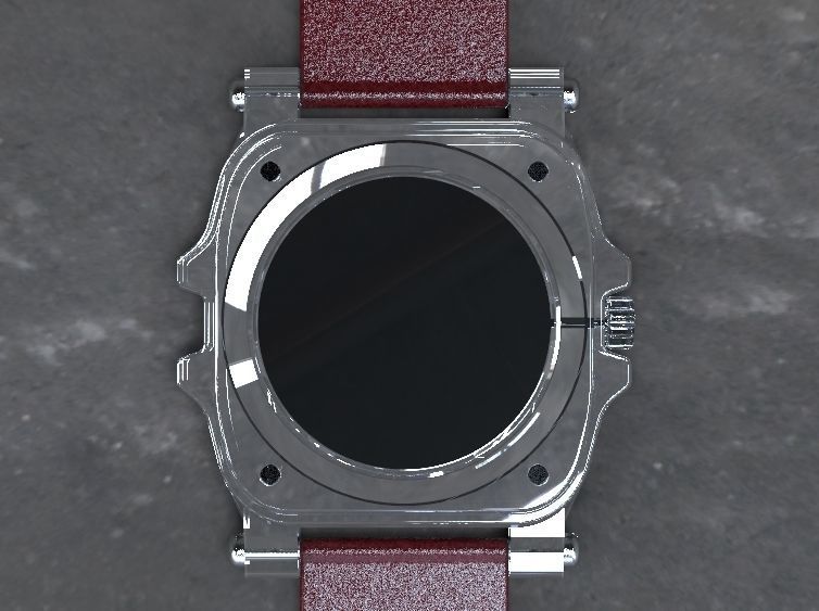 Crystal Sapphire Watch Case for ENLOONG 3D print model_18