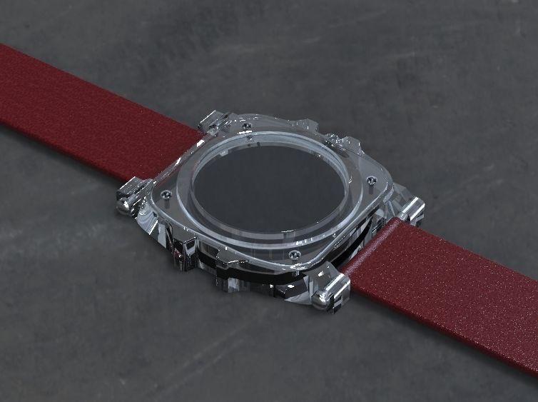 Crystal Sapphire Watch Case for ENLOONG 3D print model_17