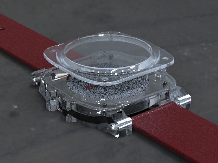 Crystal Sapphire Watch Case for ENLOONG 3D print model_1