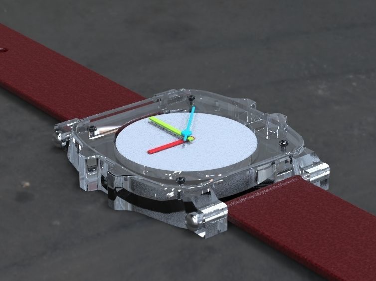 Crystal Sapphire Watch Case for ENLOONG 3D print model_20