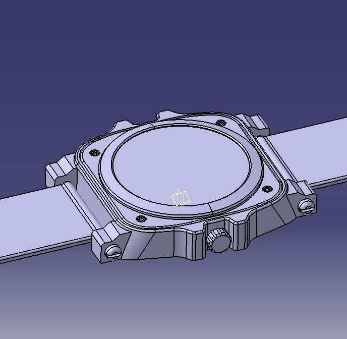 Crystal Sapphire Watch Case for ENLOONG 3D print model_13