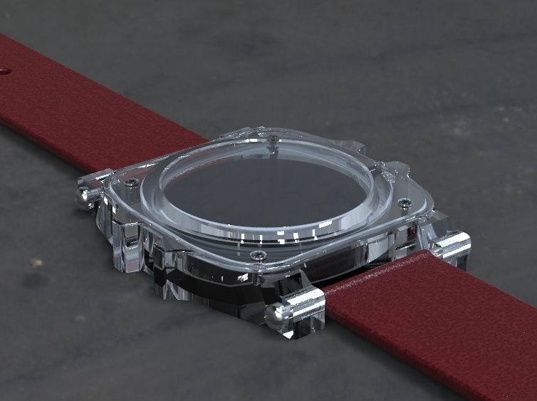 Crystal Sapphire Watch Case for ENLOONG 3D print model_19