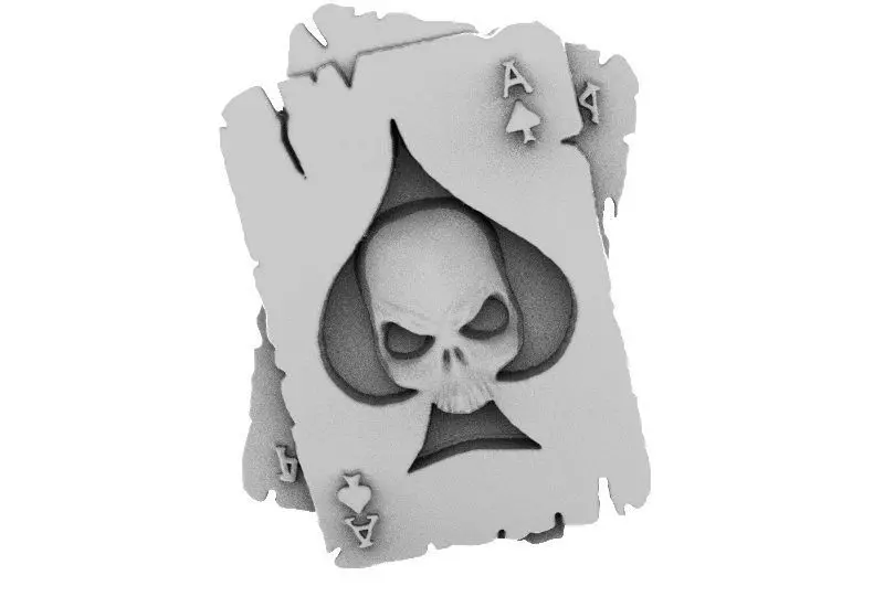 Skull cards 3D print model