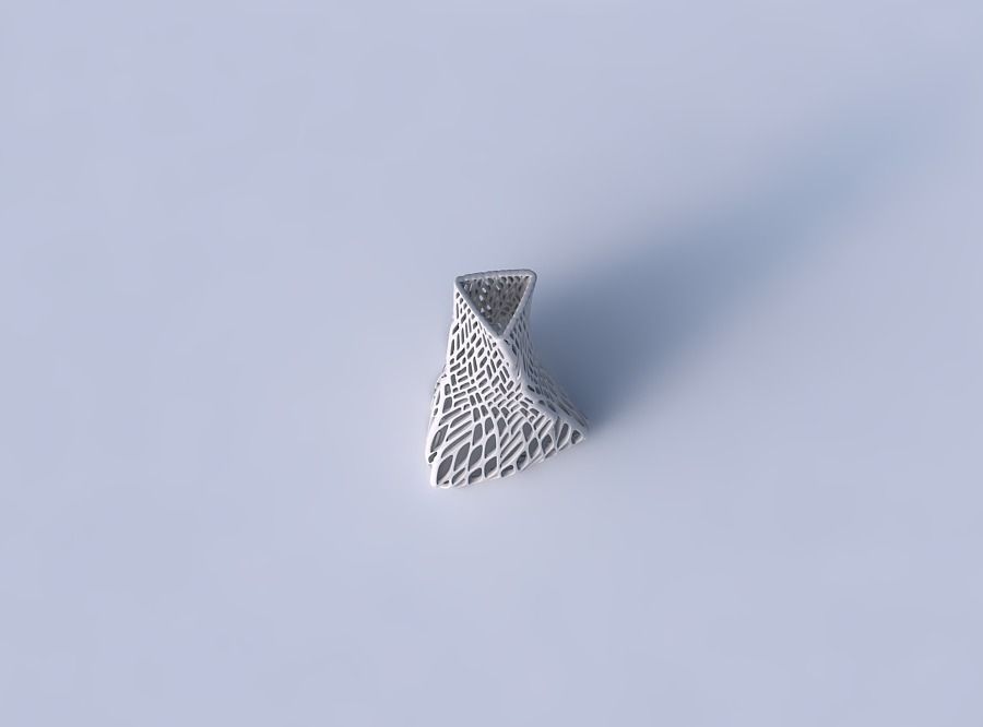 Vase twist tilted triangle with twisted lattice tiles 3D print model_2