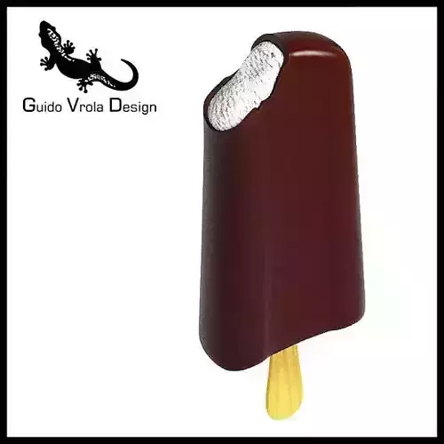 Chocolate ice lolly 3D model