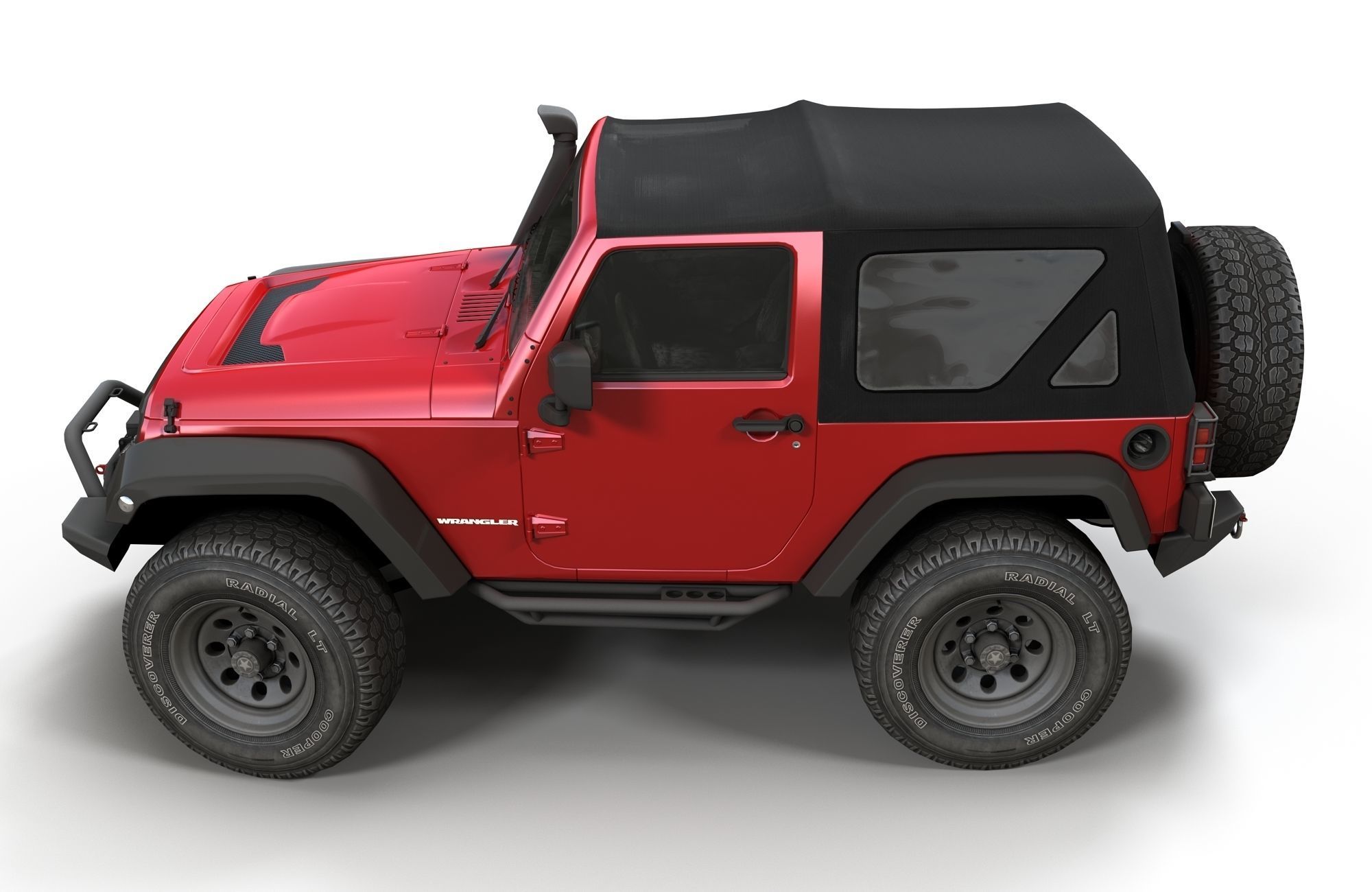Jeep Wrangler 2012 custom offroad Low-poly 3D model_6