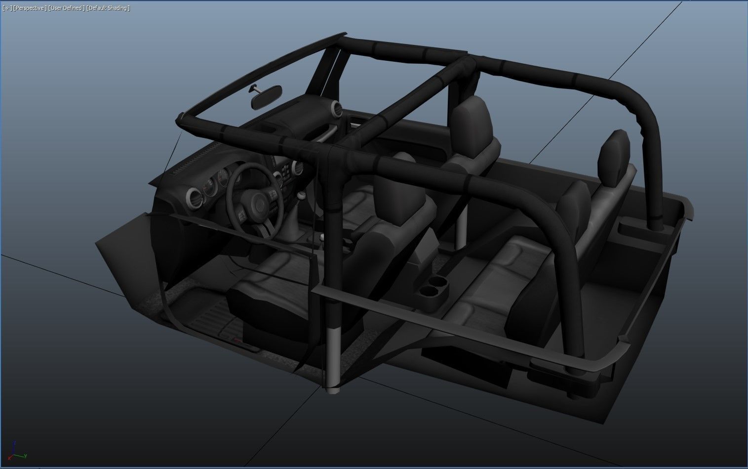 Jeep Wrangler 2012 custom offroad Low-poly 3D model_40