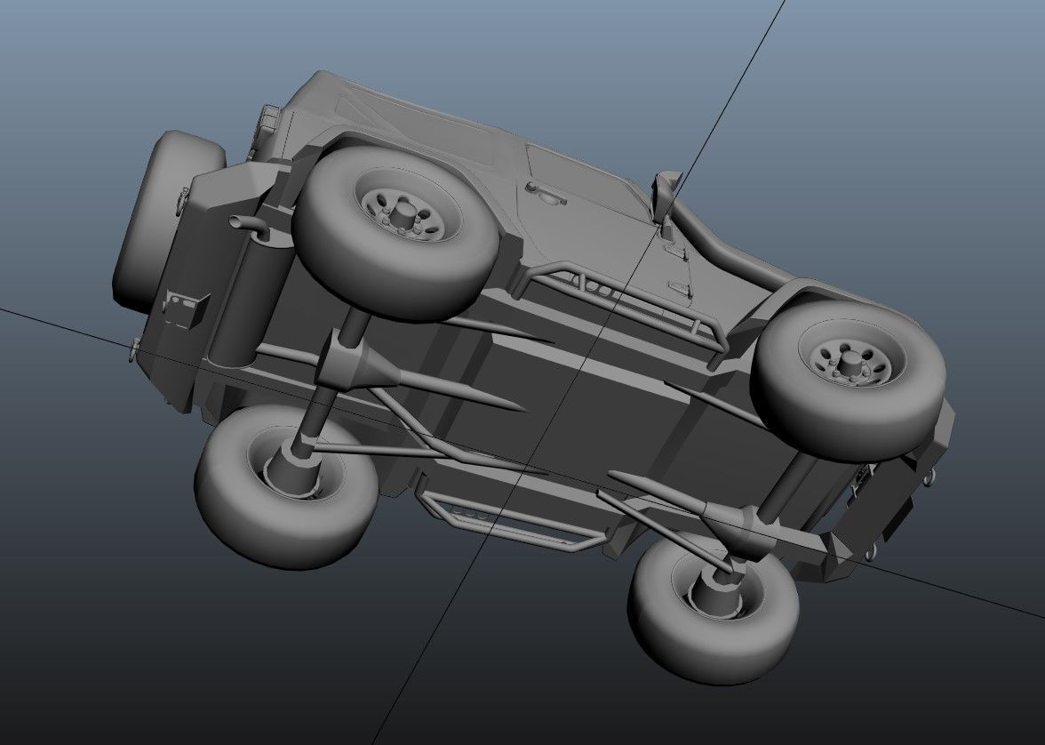 Jeep Wrangler 2012 custom offroad Low-poly 3D model_39