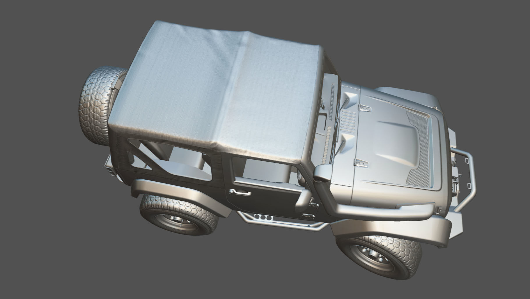 Jeep Wrangler 2012 custom offroad Low-poly 3D model_34