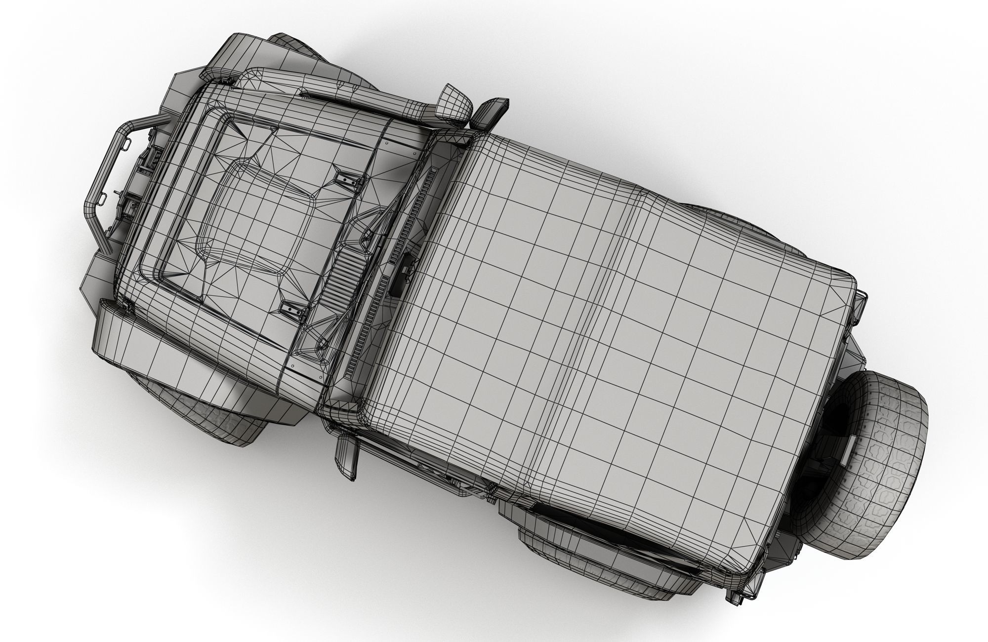 Jeep Wrangler 2012 custom offroad Low-poly 3D model_20