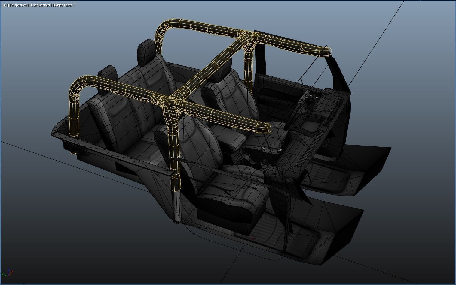 Jeep Wrangler 2012 custom offroad Low-poly 3D model_43