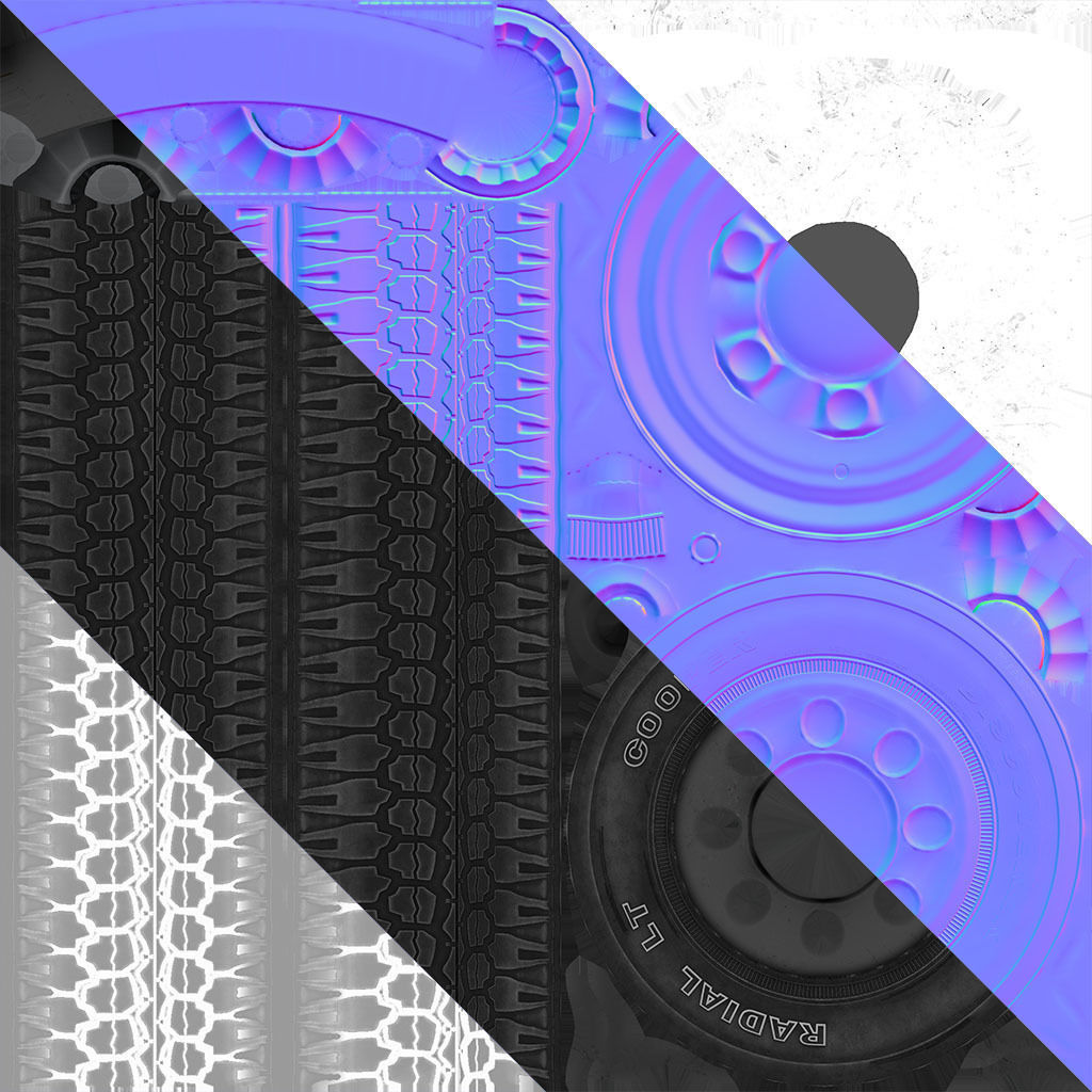 Jeep Wrangler 2012 custom offroad Low-poly 3D model_46