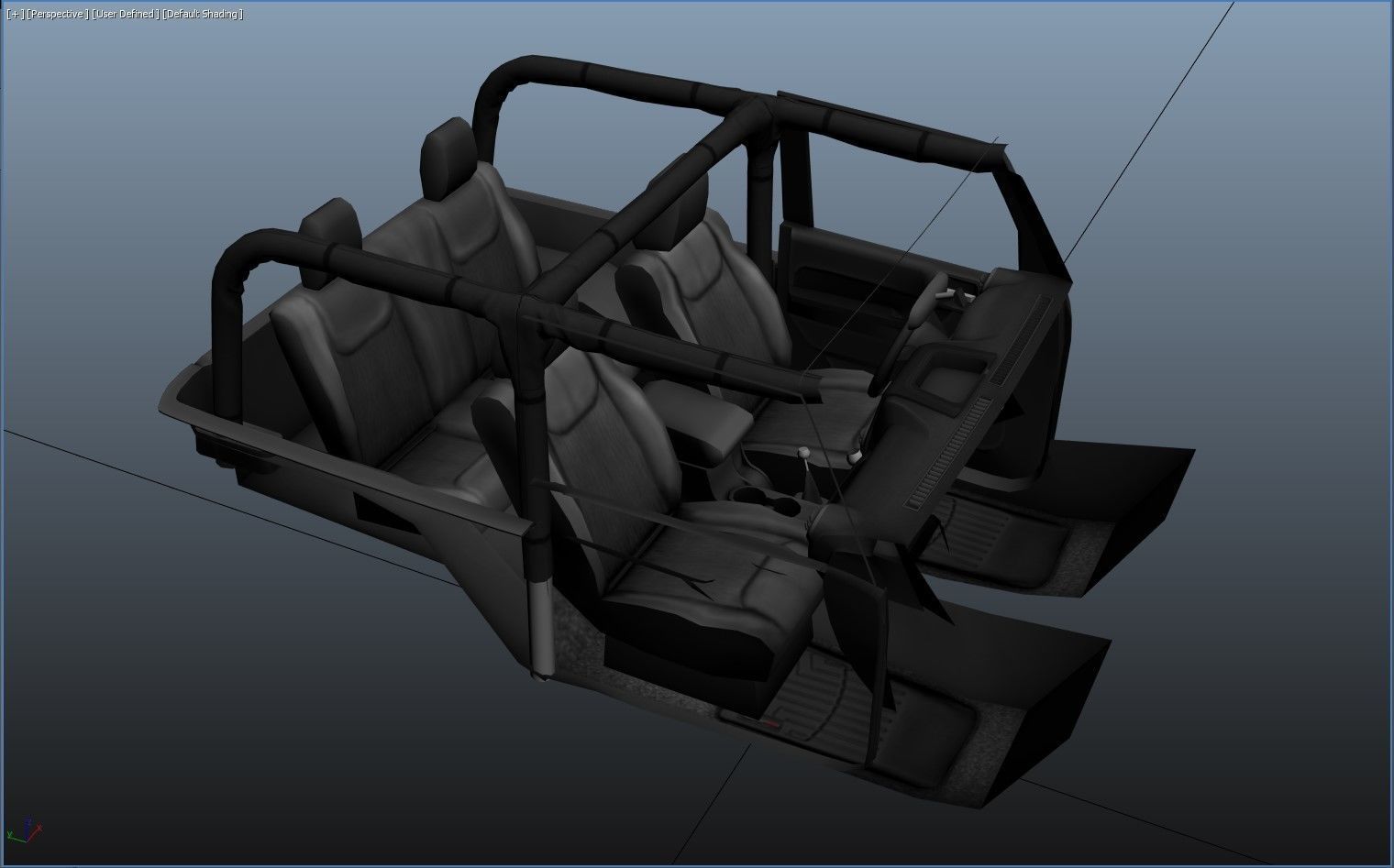 Jeep Wrangler 2012 custom offroad Low-poly 3D model_41