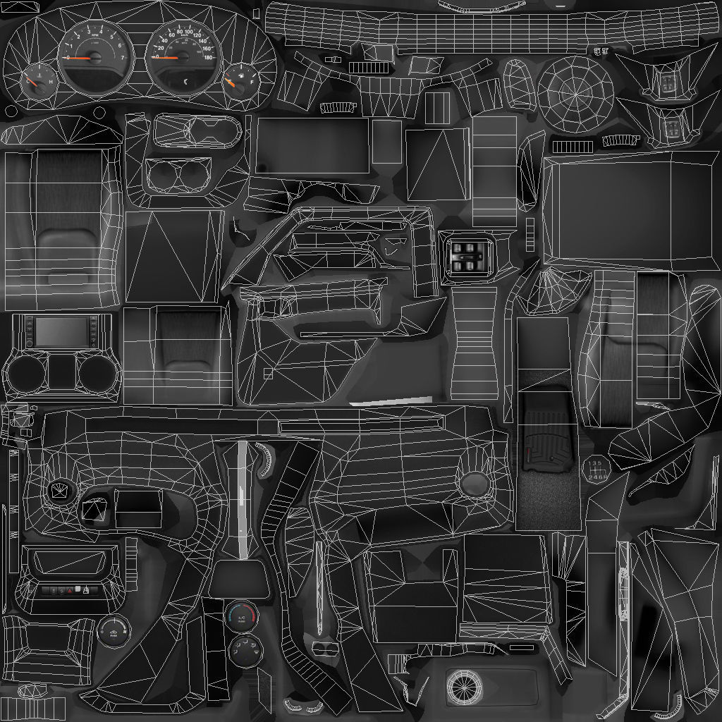 Jeep Wrangler 2012 custom offroad Low-poly 3D model_44