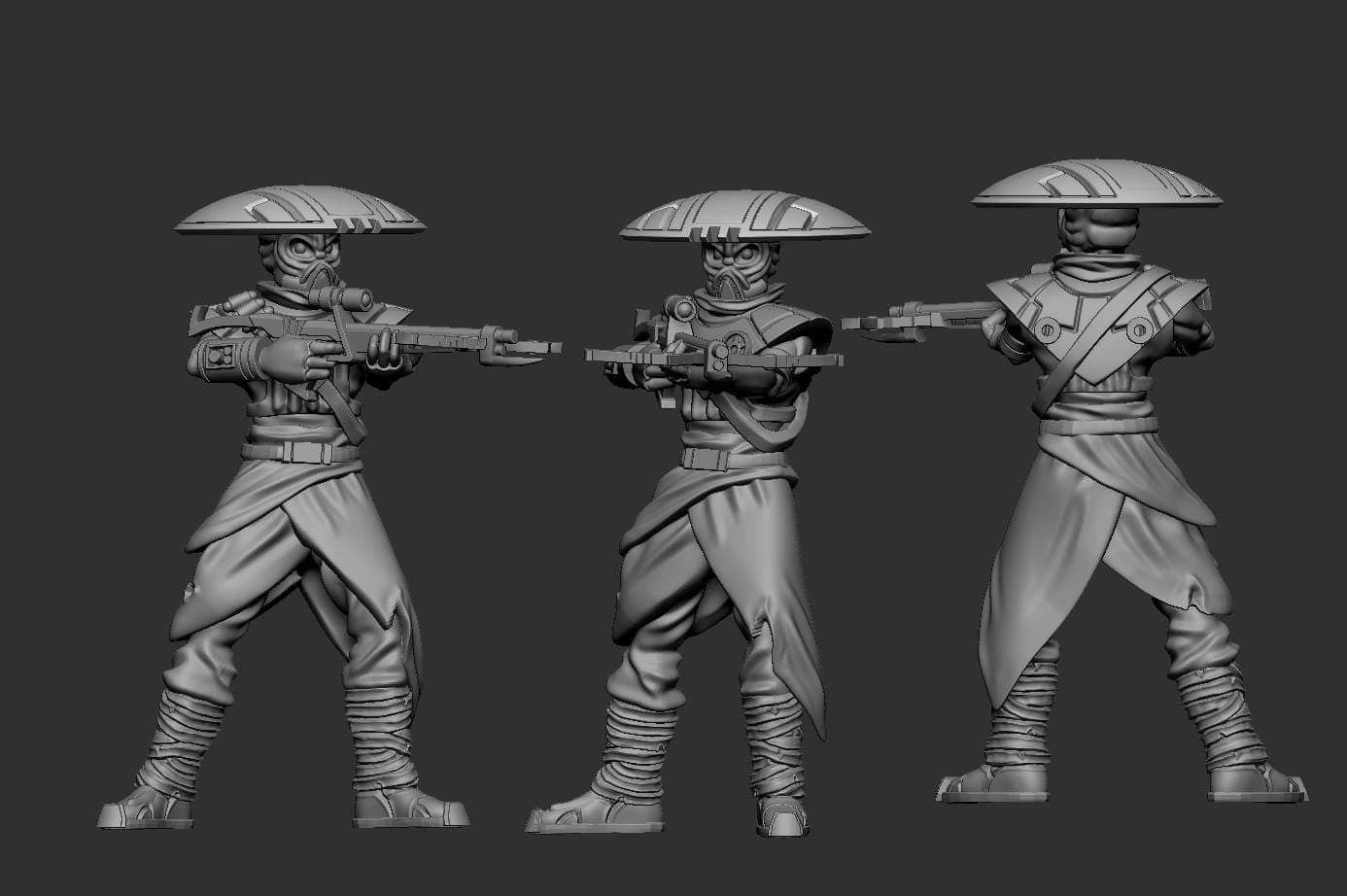 Bowcaster Bounty Hunter Legion Scale 3D print model_3