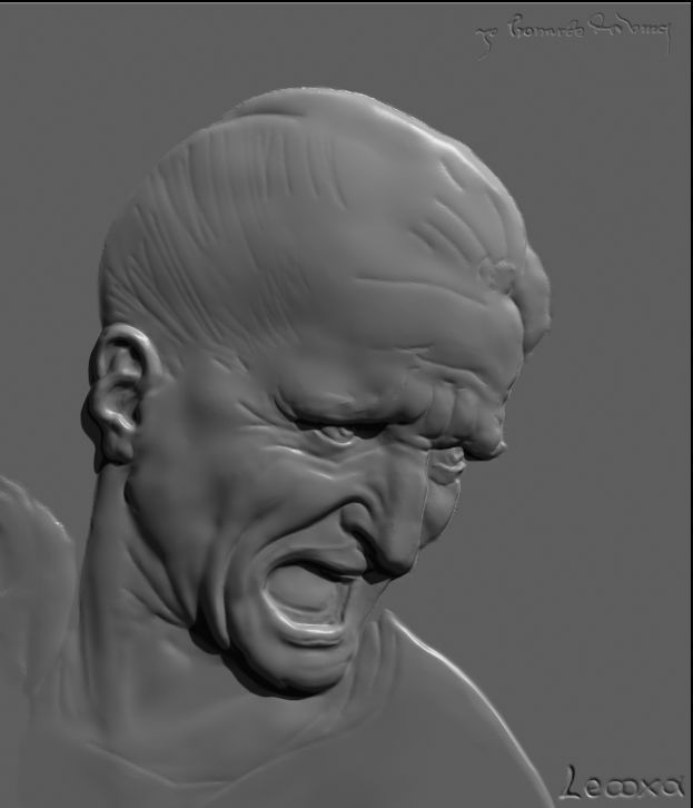 3D warrior leonardo da vinci guerriero 3D print model_1