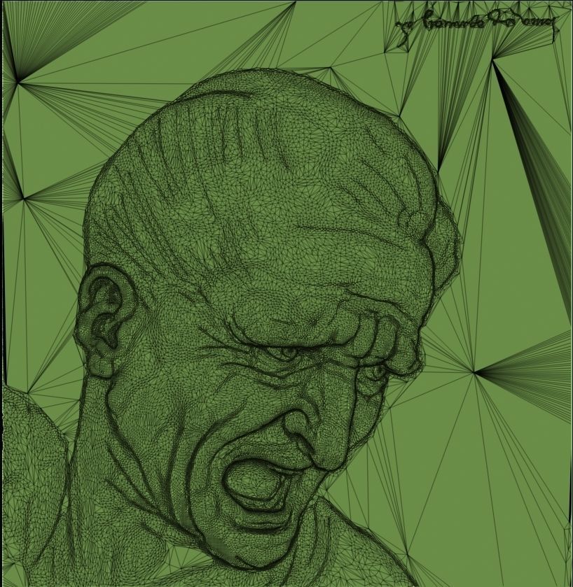 3D warrior leonardo da vinci guerriero 3D print model_2