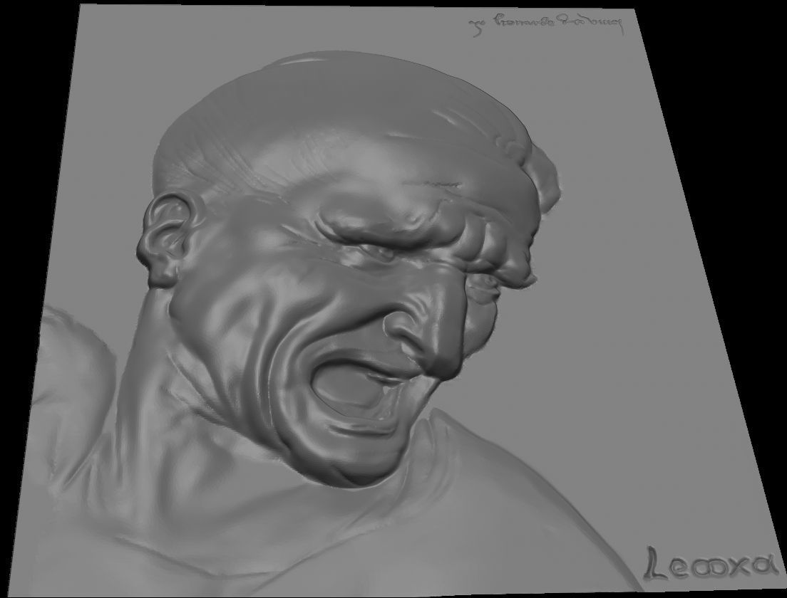 3D warrior leonardo da vinci guerriero 3D print model_5