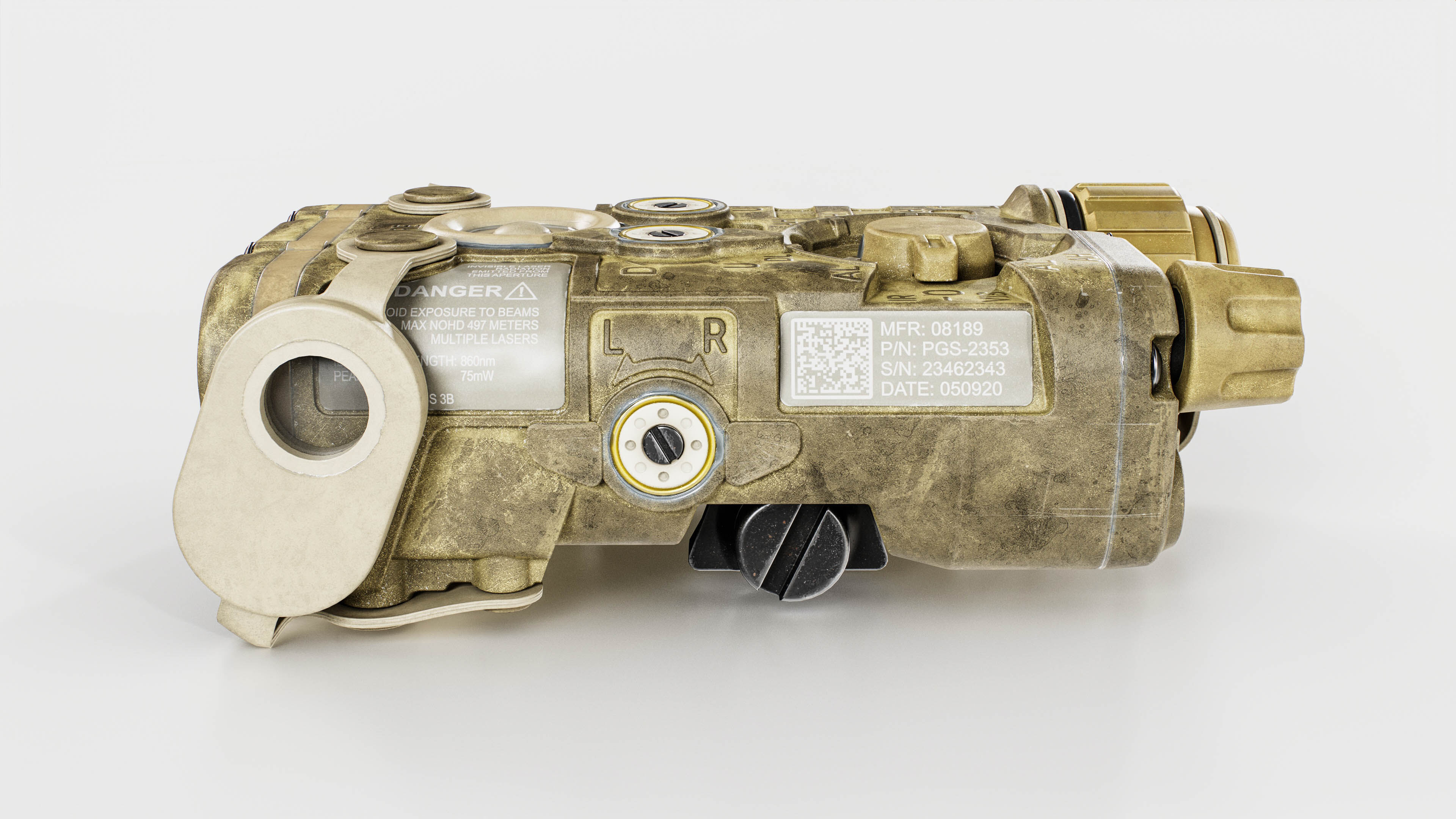 EOTech NGAL Laser Aiming Device Low-poly 3D model_3