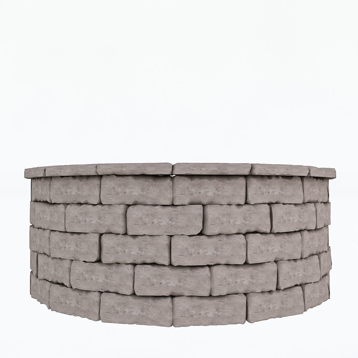 The Old Stone Well Low-poly 3D model_5