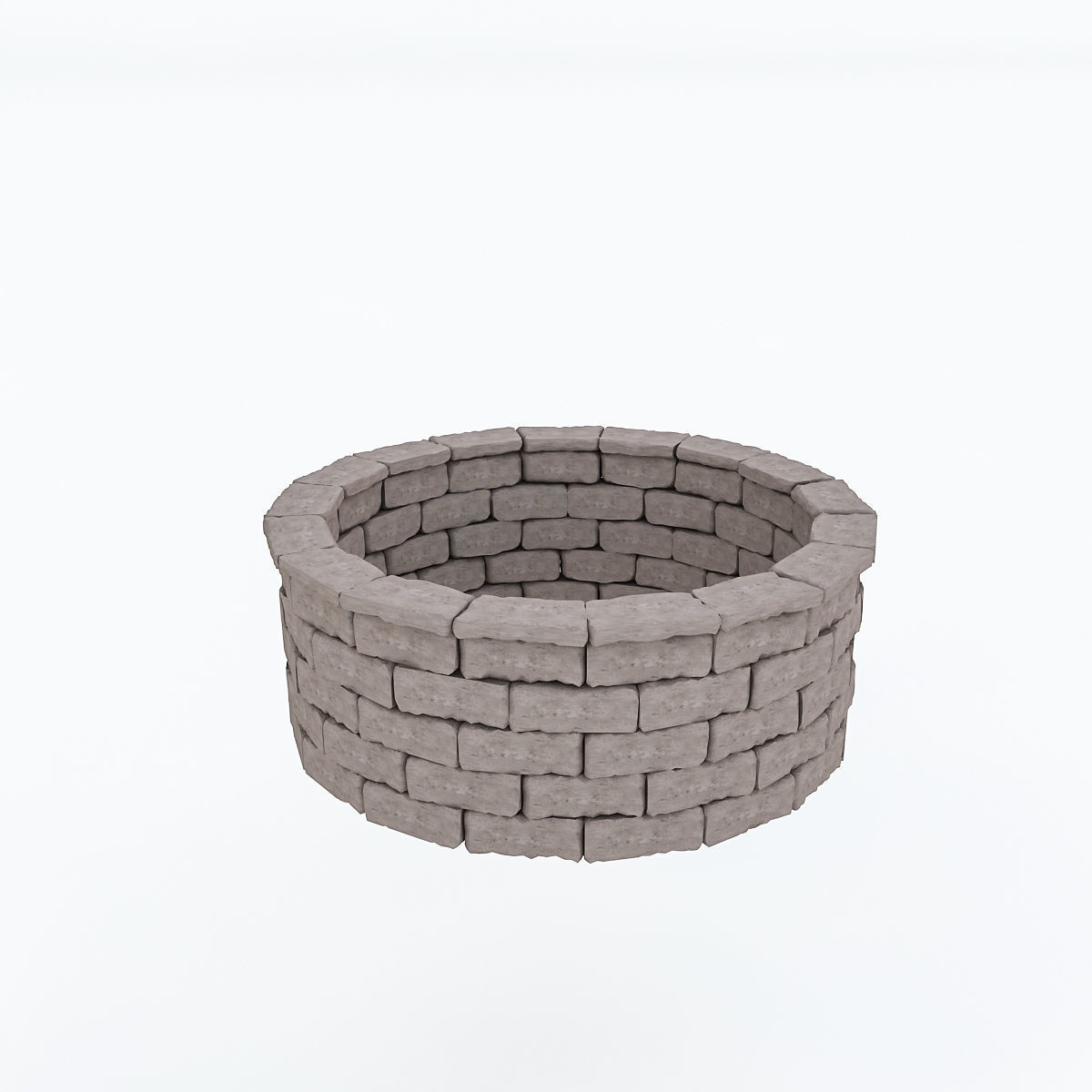 The Old Stone Well Low-poly 3D model_1