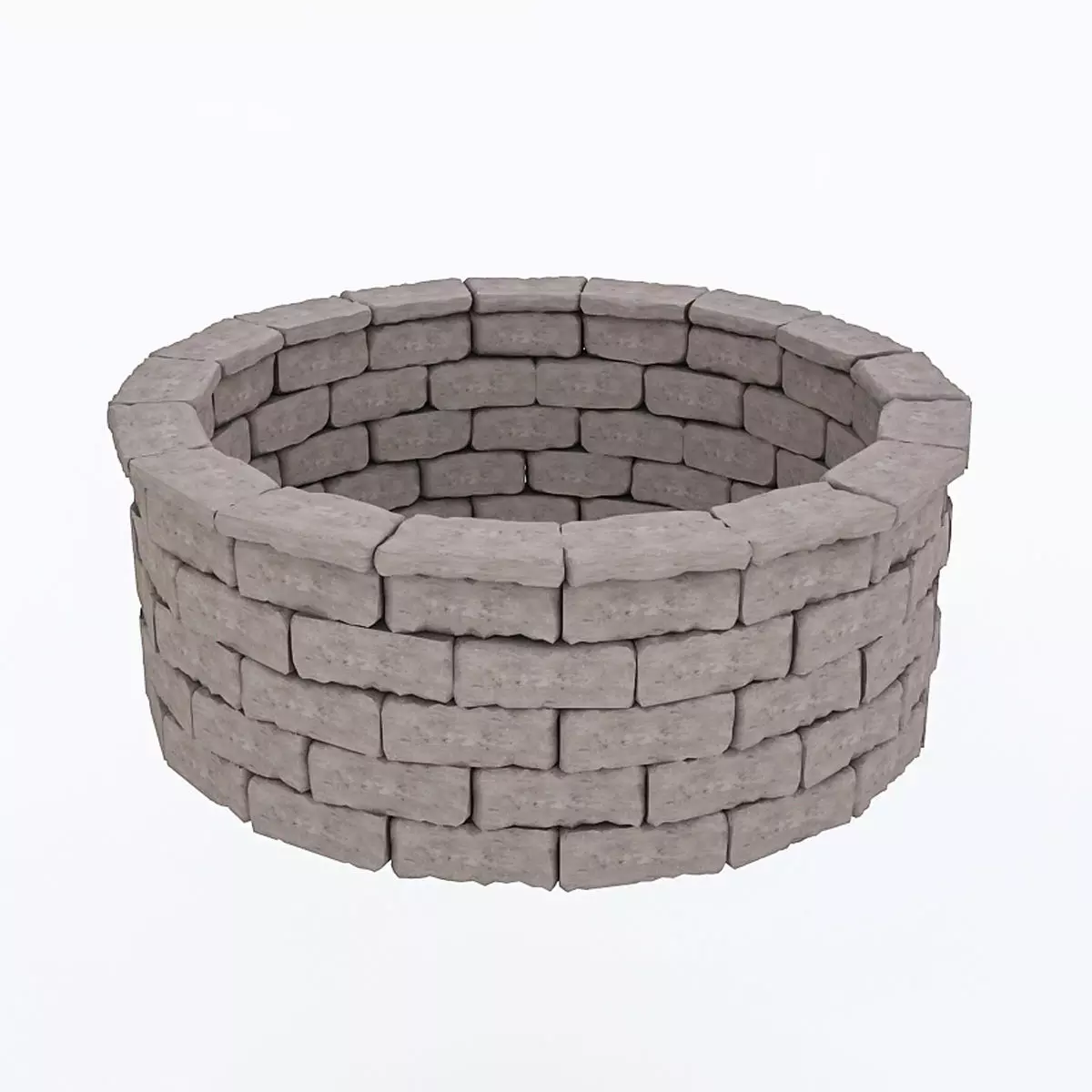 The Old Stone Well Low-poly 3D model_0