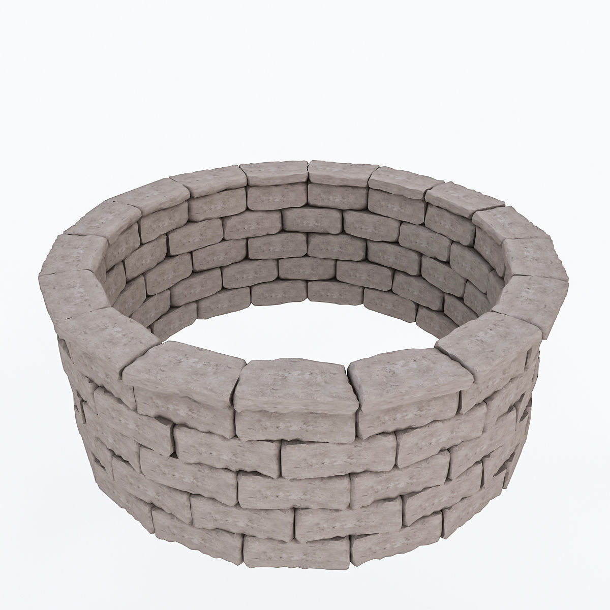 The Old Stone Well Low-poly 3D model_3