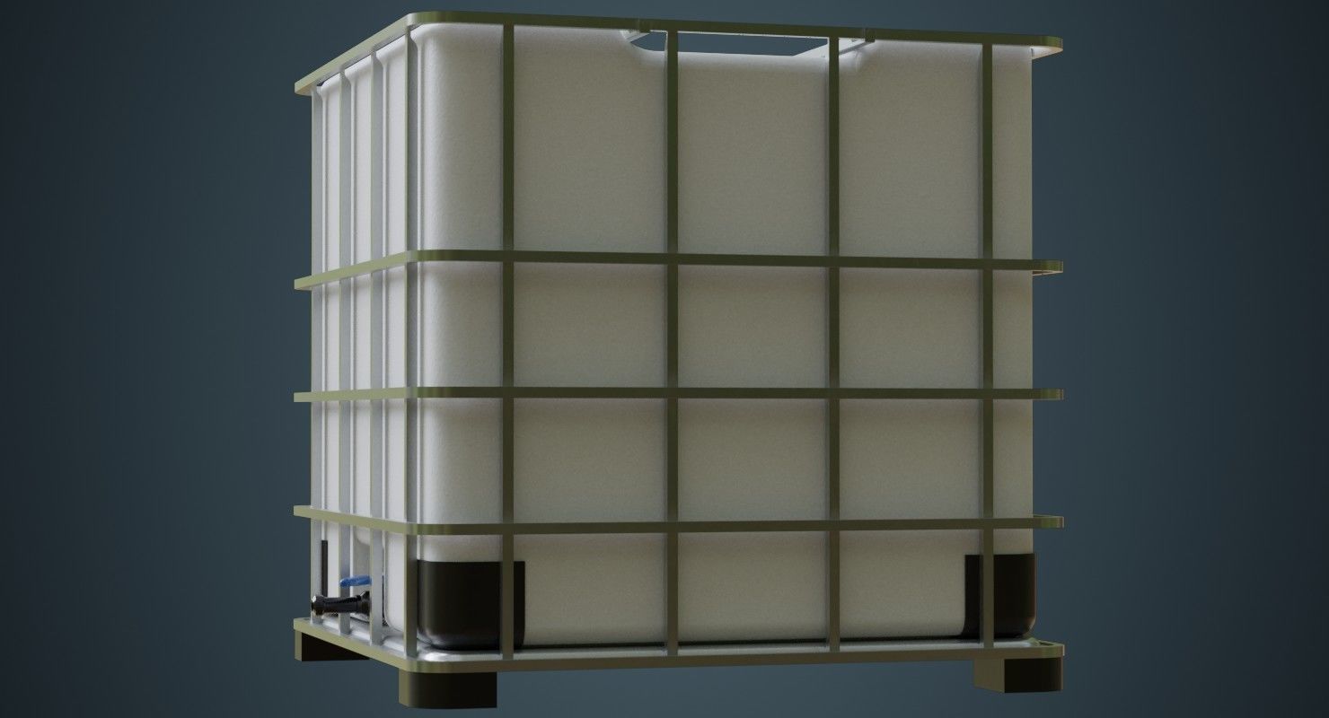 IBC Tote 2A Low-poly 3D model_3