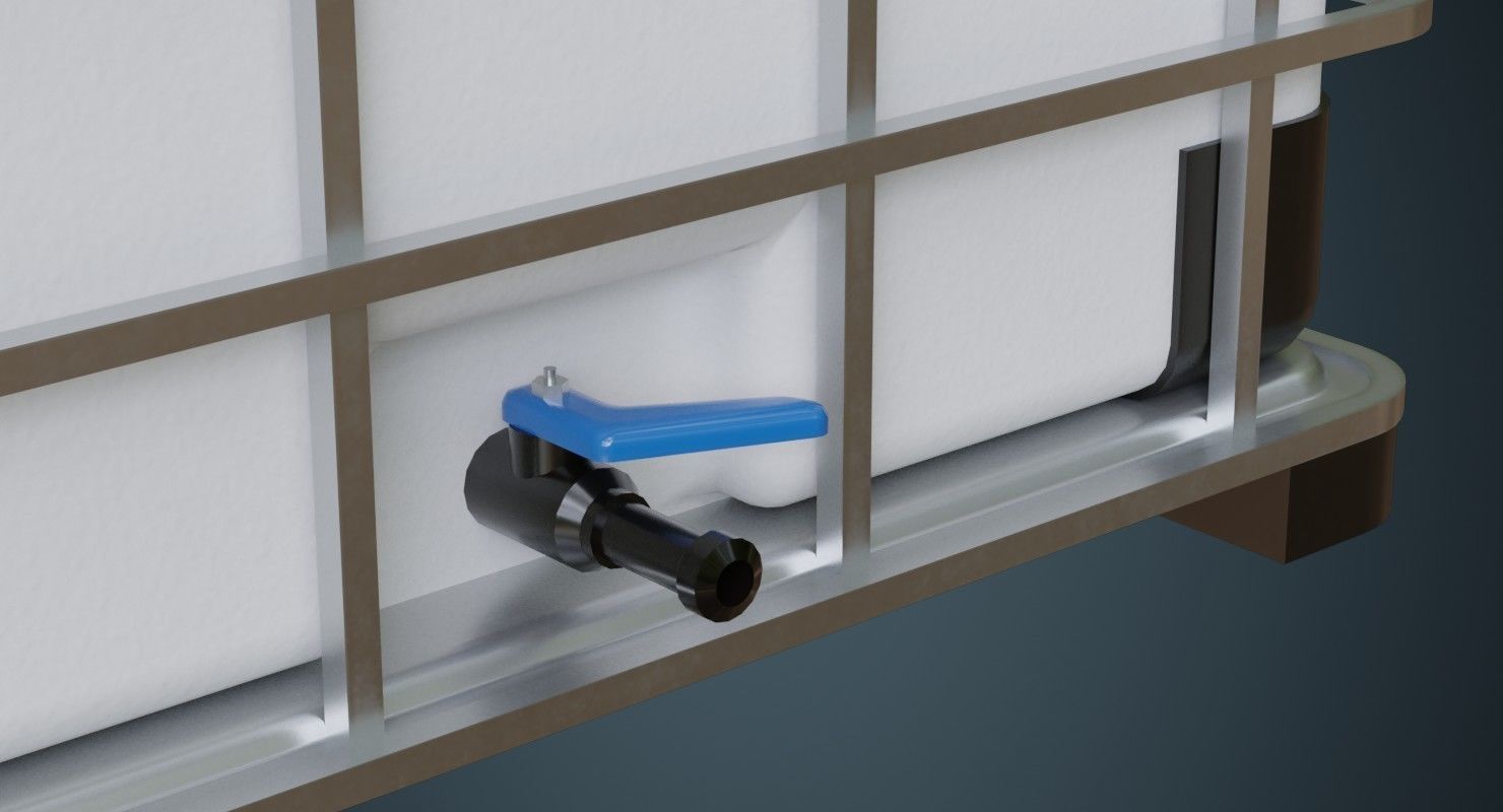 IBC Tote 2A Low-poly 3D model_5