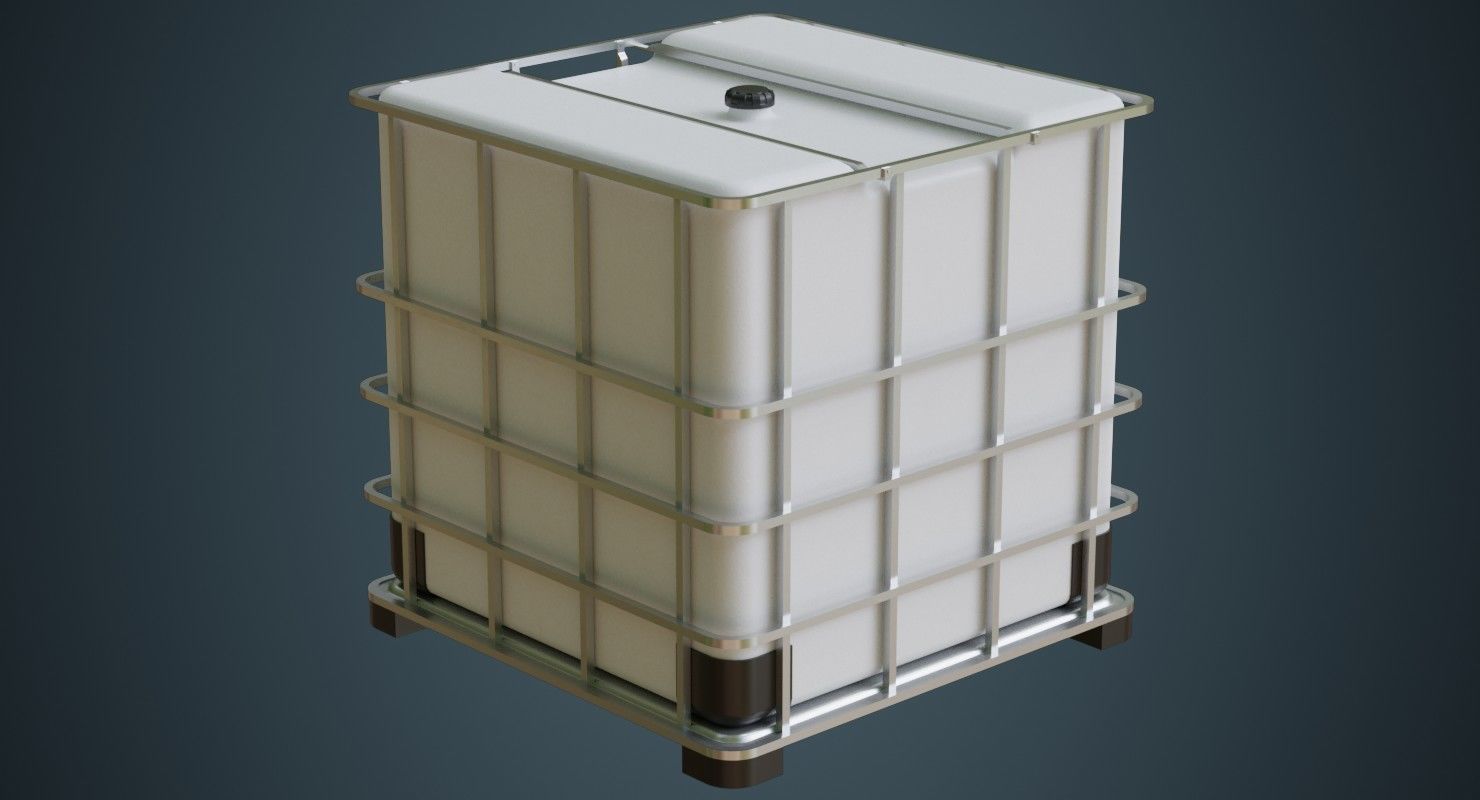 IBC Tote 2A Low-poly 3D model_1