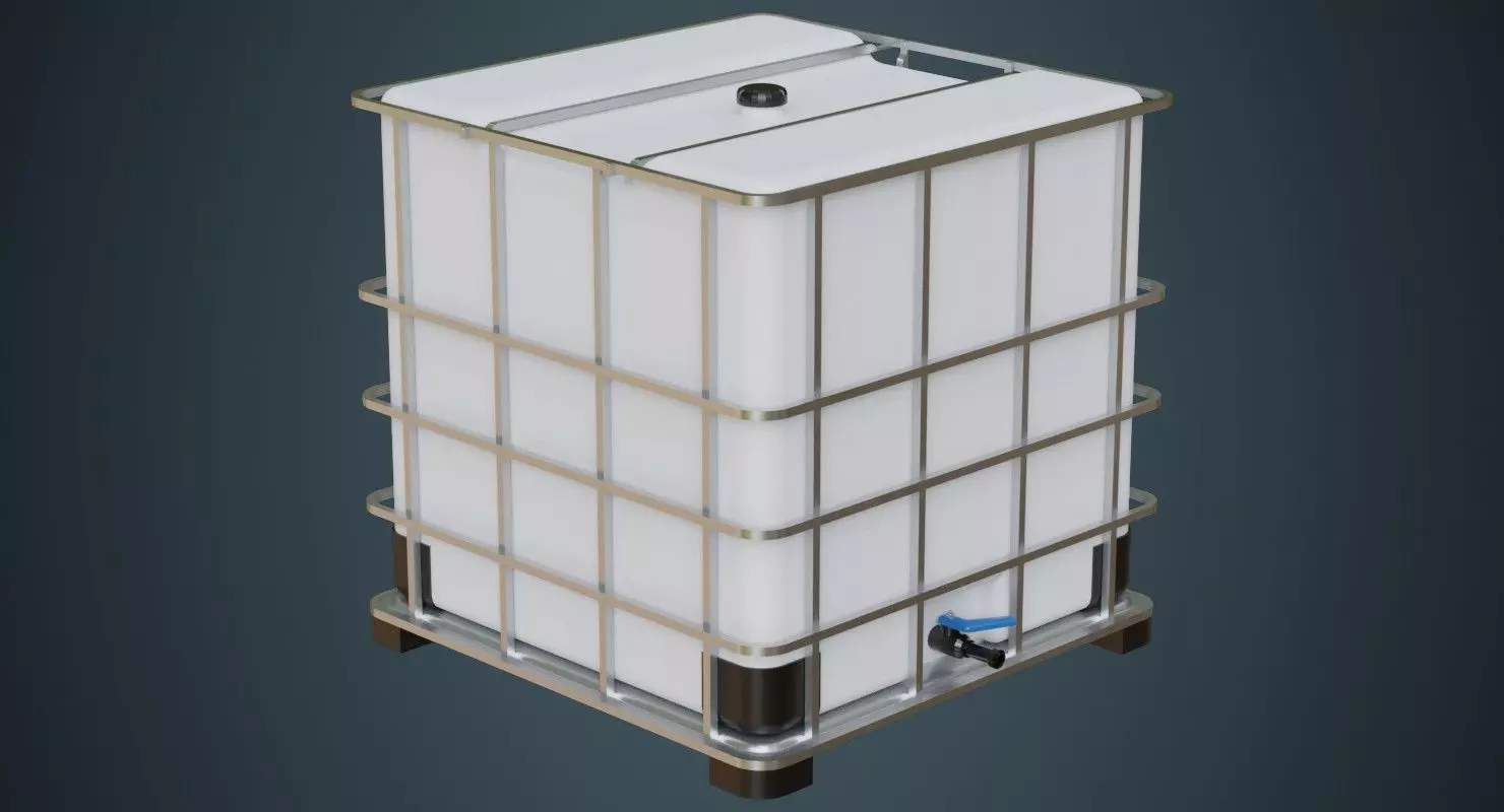 IBC Tote 2A Low-poly 3D model_0