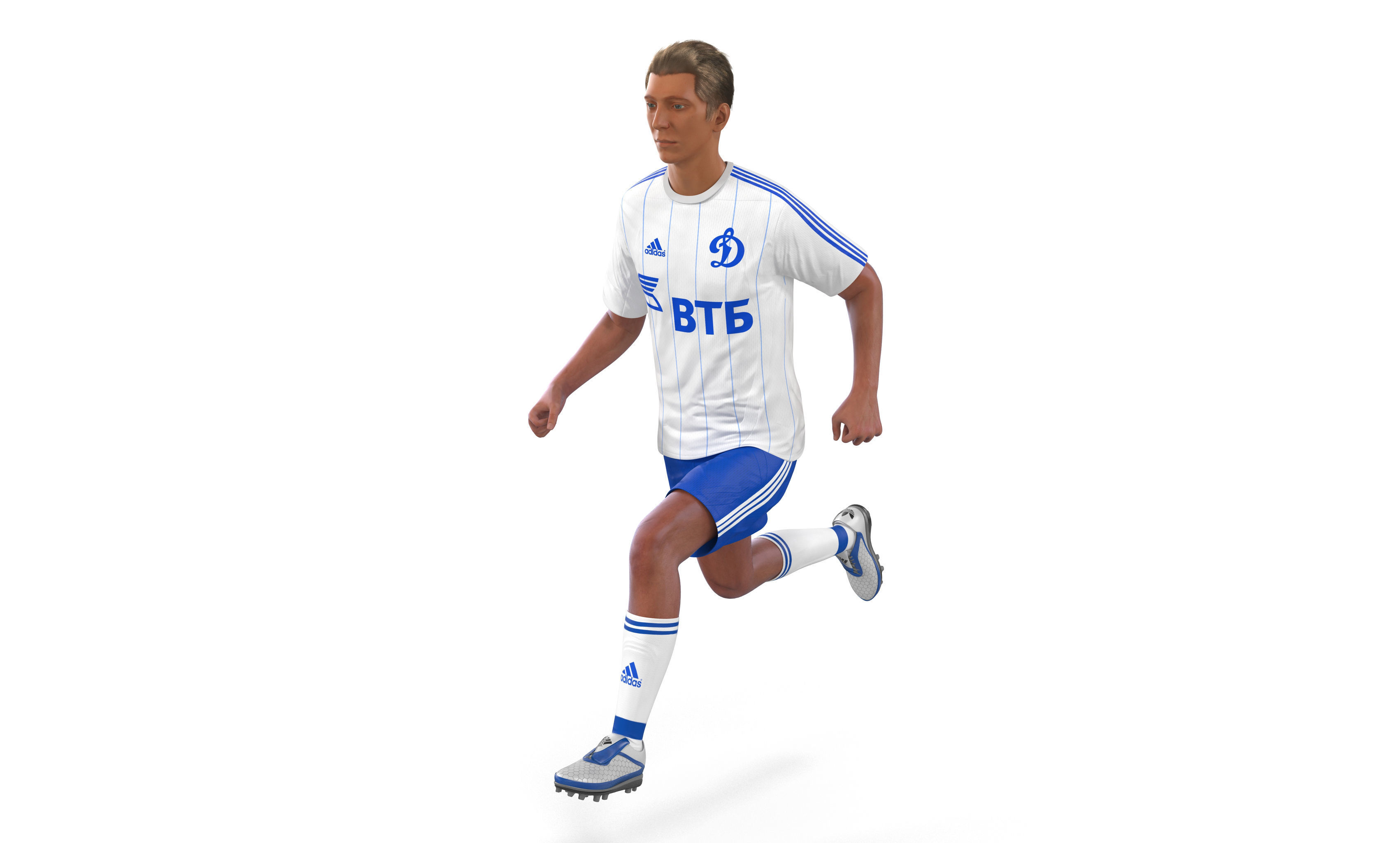 Soccer Player Dynamo Rigged 3D Model 3D model