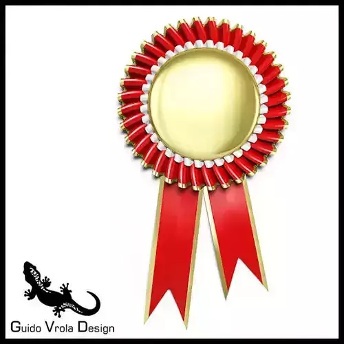 Award rosette 3D model